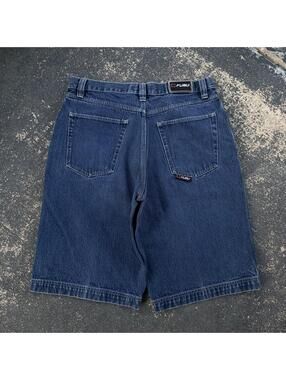 Vintage Y2K FUBU Baggy Denim Jort Shorts
